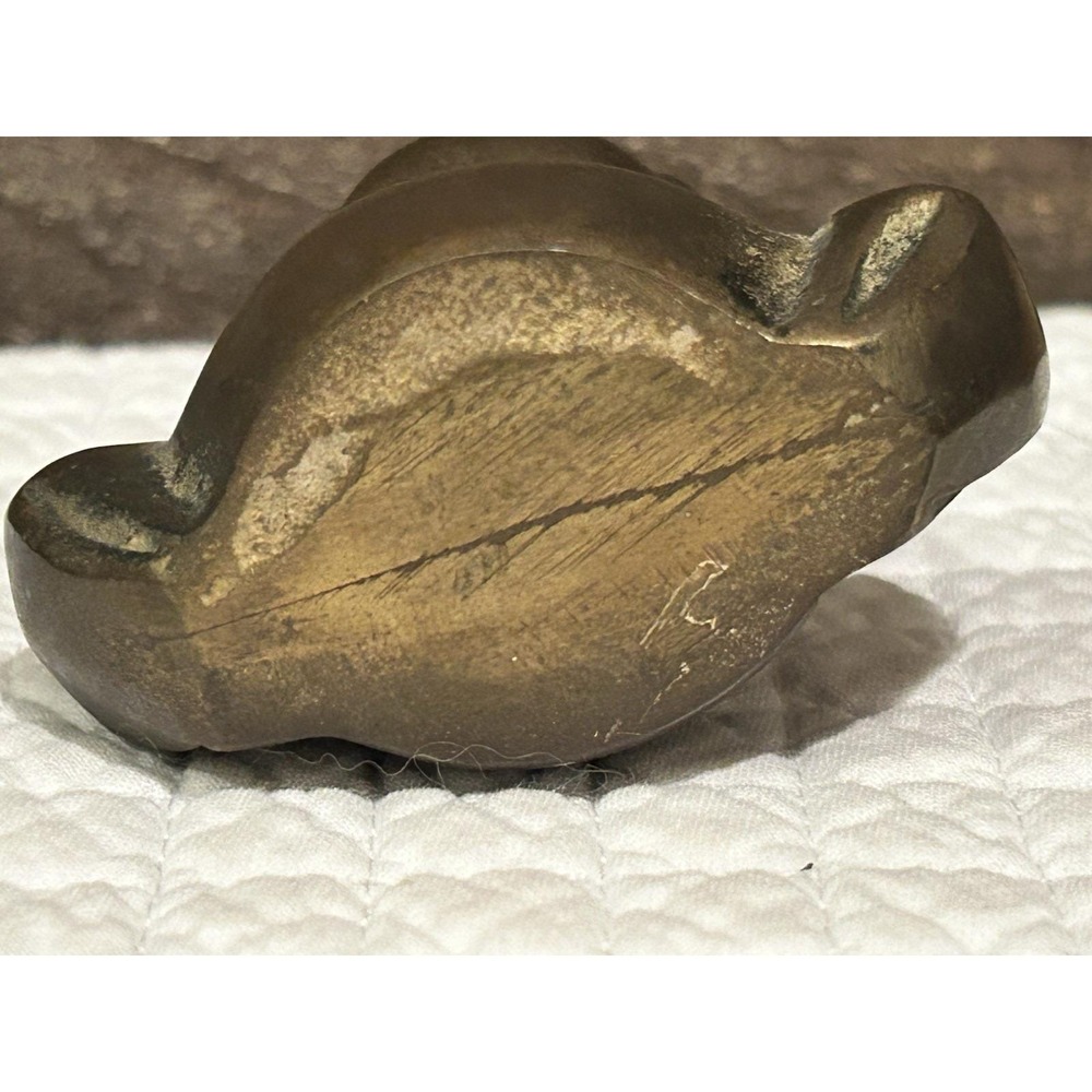 VINTAGE‎ Brass Tone Cast Metal Cat Statue Figure Figurine Kitty Animal - Picture 5 of 5